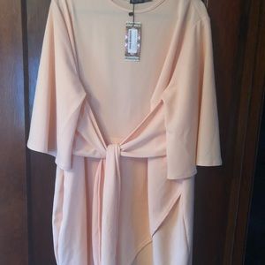NWT Size 24 Boohoo Kimono Sleeve Tie Waist Dress